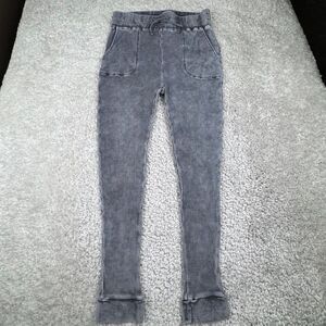 AIDEN Thermal Waffle Knit High Rise Legging Washed Out Gray